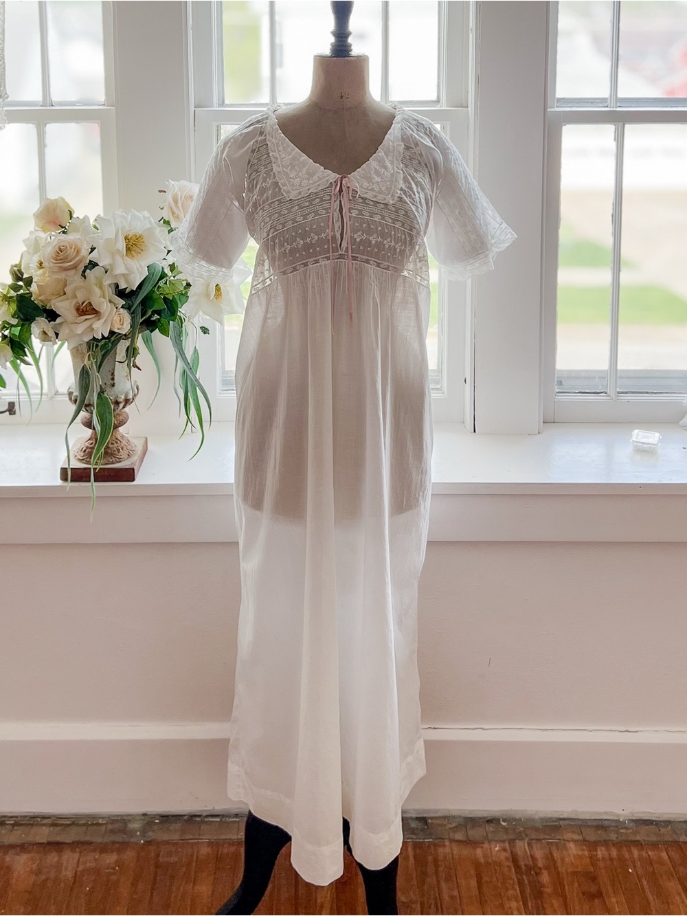 Edwardian Maternity Nightgown Nursing Nightgown Size L/XL - Picture 13 of 15